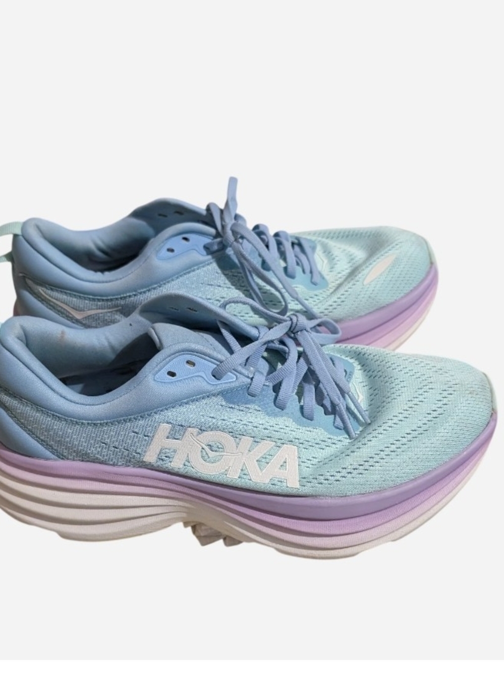 Pre-owned HOKA Women's Light Blue & Lavender Running Shoes